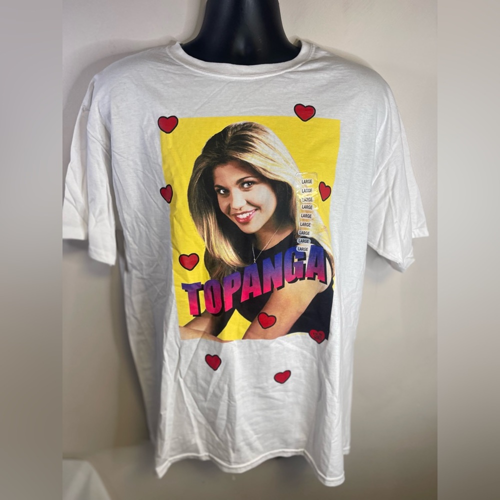 NWT Boy Meets World Topanga Unisex Size L White Short Sleeve T-Shirt Retro 90's